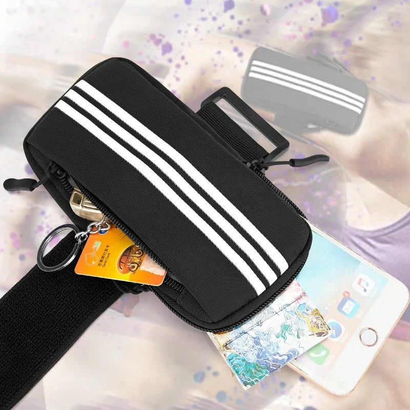 Phone Armband Waterproof Running Holder Shockproof Luminous Mobile Arm Case for Samsung Xiaomi Huawei Iphone 14 15 16 Pro Max