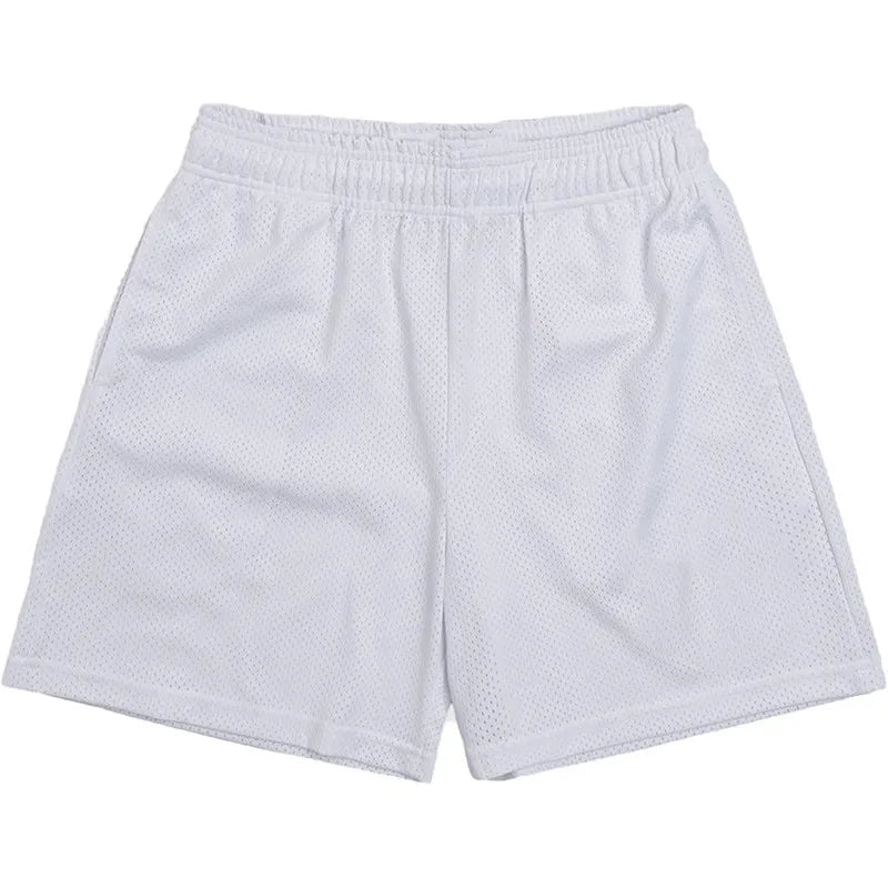 Basic Mesh Shorts Muscle Fitness Shorts Mesh Quick-drying Breathable Sports Basketball Shorts Running No Logo Gym Mesh Shorts