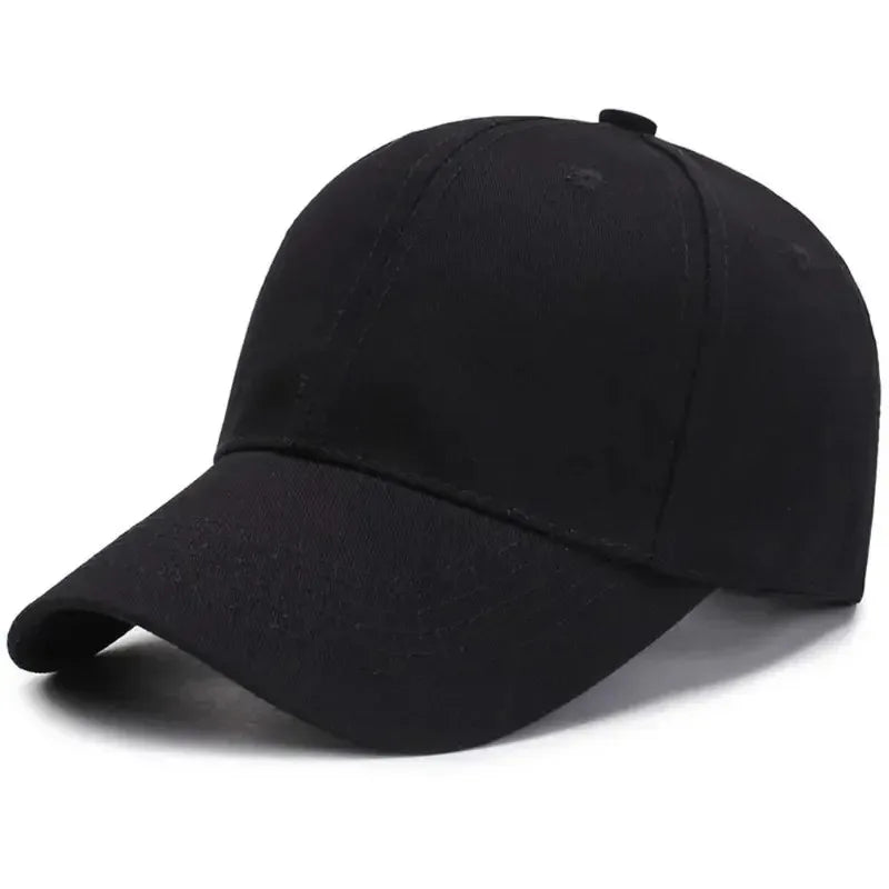 Unisex Baseball Cap – Adjustable Black Sports Hat for Outdoor Casual Summer Wear