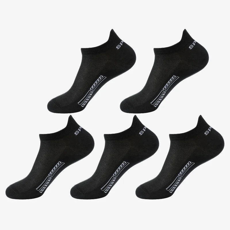 5 Pairs of Ultra Comfy Unisex Crew Socks Breathable Sweat-Absorbing Anti-Odor Elastic Men Sock Fashion High Quality Sports Sox