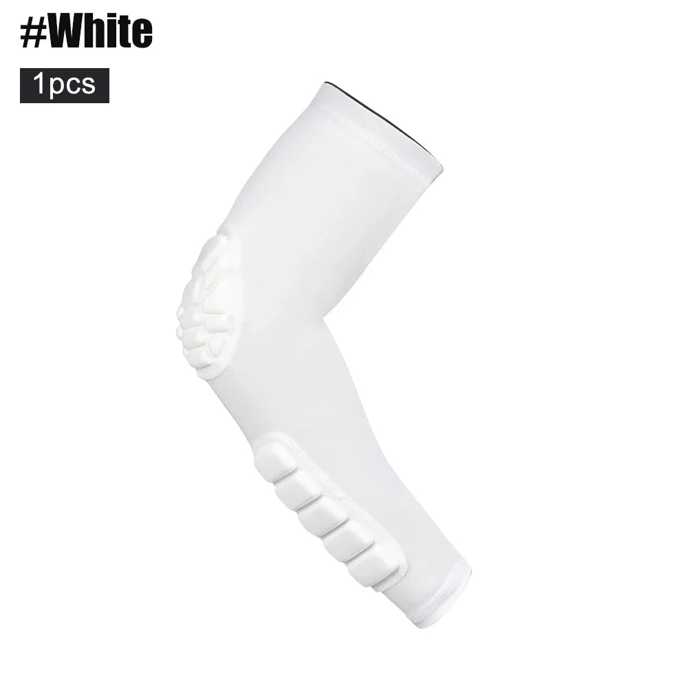 1Pcs Elbow Pads Compression Shooter Sleeves Men Women Arm Sleeve with Pad for Basketball Football Volleyball Cycling Running