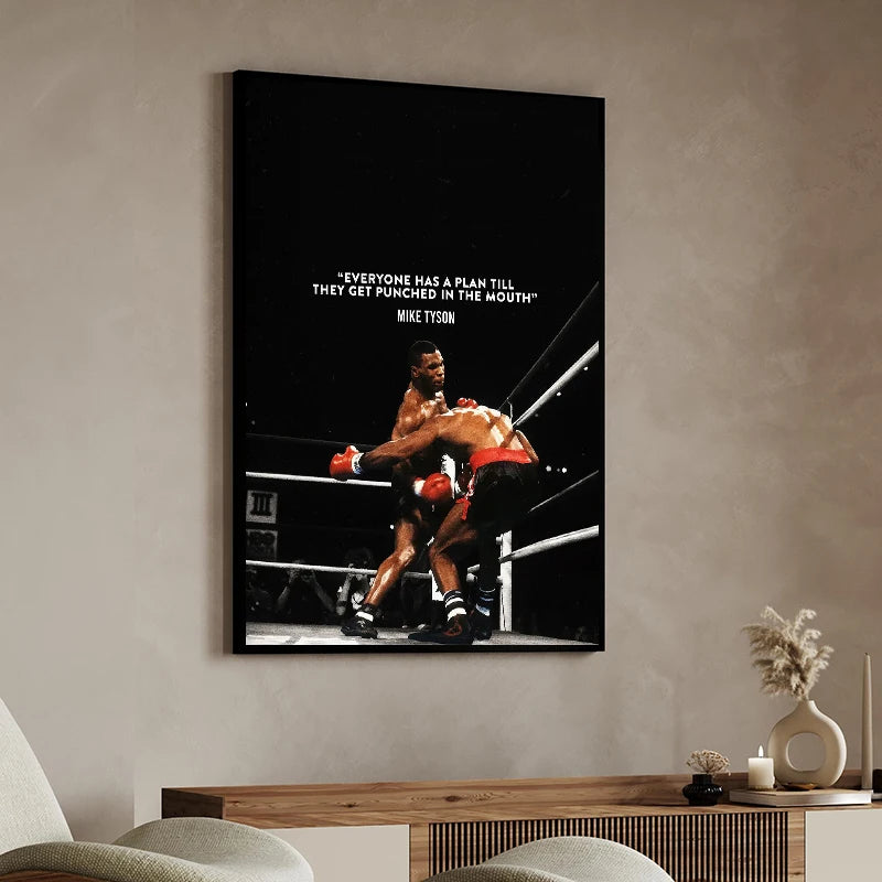 Boxer Wall Art Poster Nate Diaz Boxing Motivational Quote Canvas Painting Prints Decor Pictures Living Room home Decor cuadros