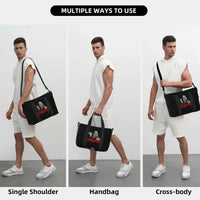 Halloween Movie T-Terrifier-S Horror Clown Beach Travel Bag Large Capacity Tote Bags for Yoga Women Shopping Duffle Shoulder Bag