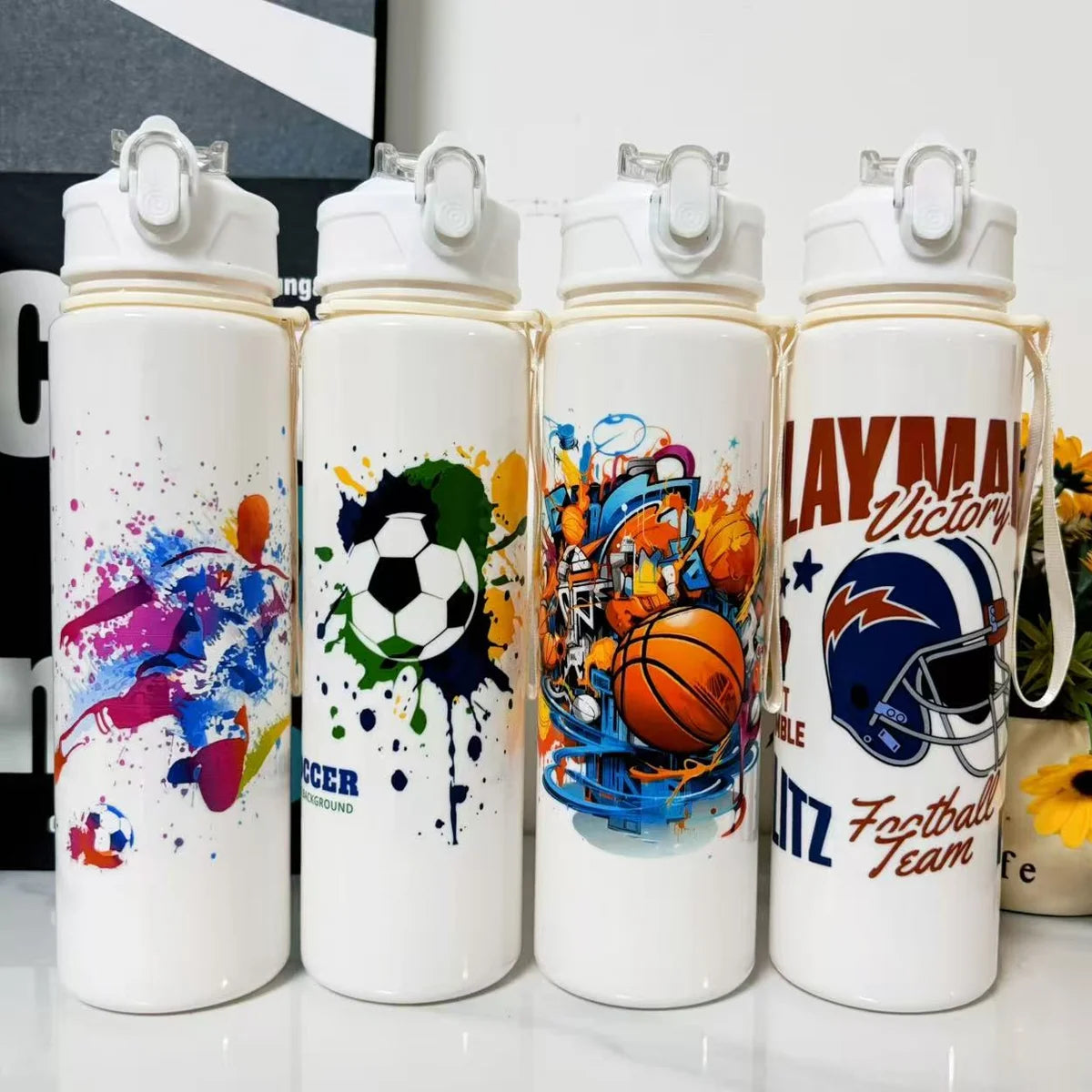Portable 750ml Sports Water Bottle Durable for Camping Travel Home Office Daily Use
