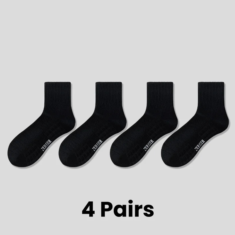 Men's Thick Bottom Sweat Absorbing and Breathable Sports Socks with Bottom Cushion for Running Professional Sports Men's Socks