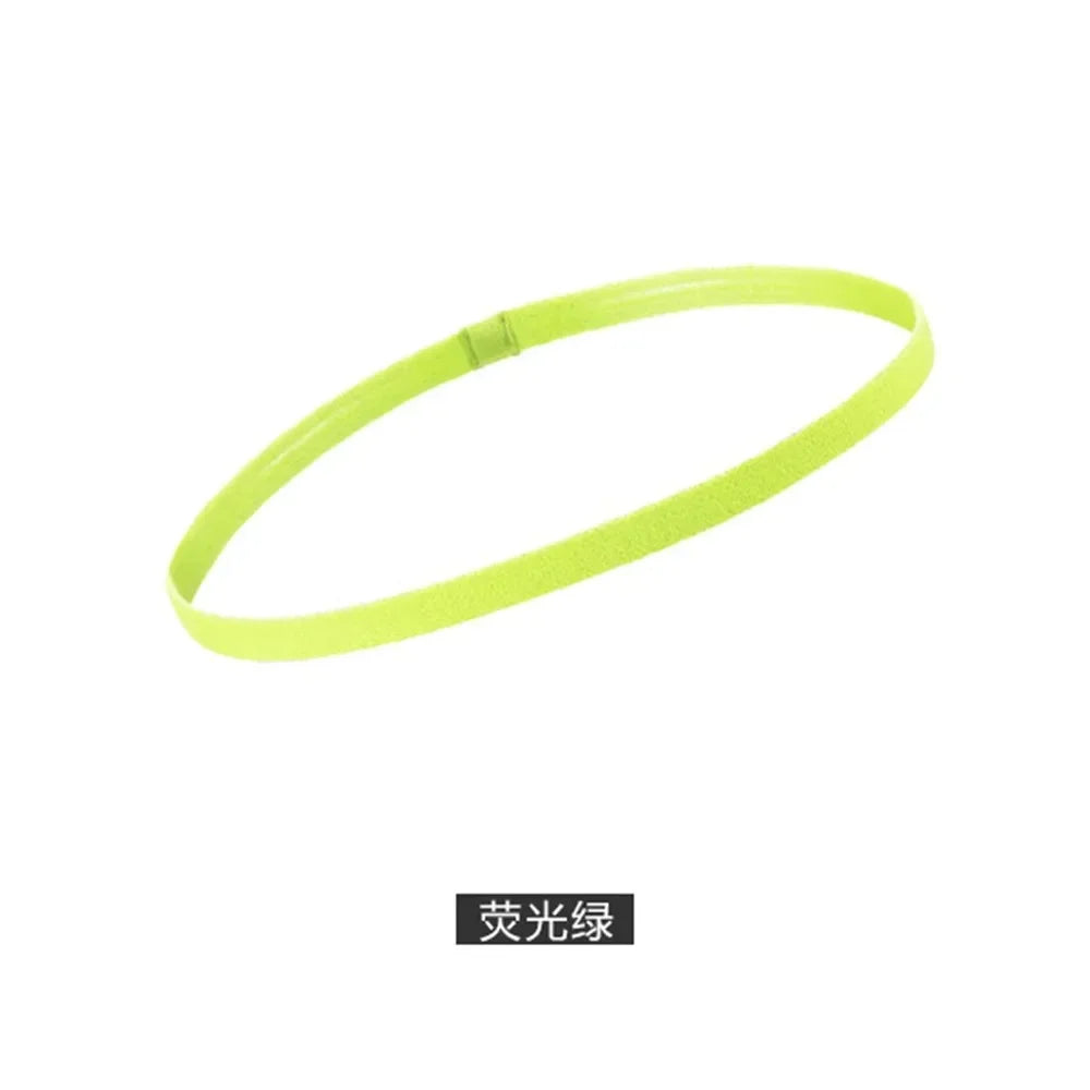 1/5pcs Candy Color Women Men Yoga Hair Bands Sports Headband Girls Sport Anti-slip Elastic Rubber Sweatband Football Running
