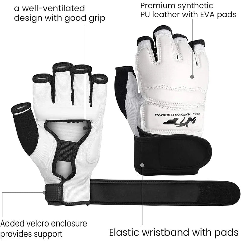 Half Finger Boxing Gloves Adults Boxing Fighting Sandbag Training MMA Sanda Karate Muay Thai Fitness Taekwondo Protection Set