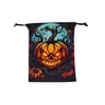 Velvet Witch Cat  Tarot Card Bag With Halloween Pumpkin Drawstring Pouch For Divination Jewelry Astrology Dice Accessories Bag
