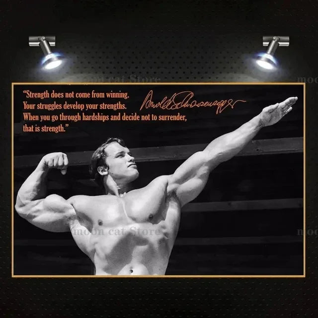 Scandinavian Classic Fashion Wall Art Arnold Schwarzenegger Bodybuilding Canvas Poster Print Home Bedroom Living Room Decoration