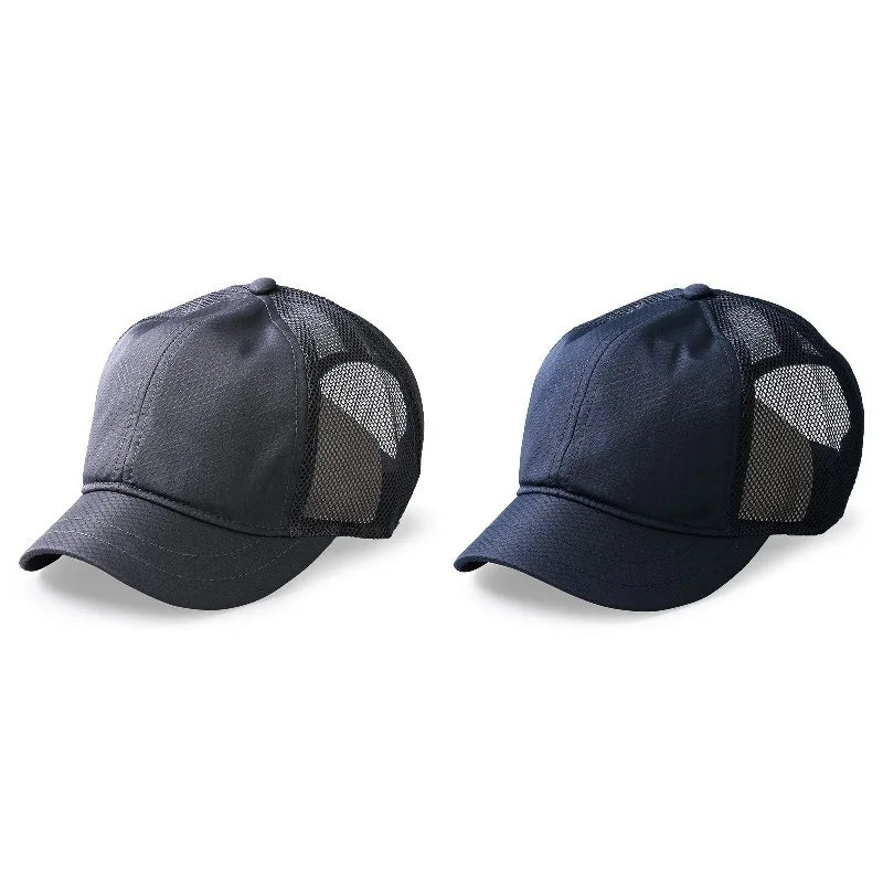 Short Bill Baseball Caps for Men Women Plus Size Big Head Mesh Summer Breathable Short Brim Trucker Hat Running 56-60cm 60-65cm