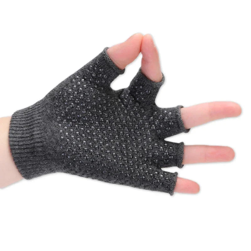Half-Finger Workout Gloves Non Slip Fingerless Yoga Gloves Fingerless Pilates Glove Weight Lifting Glove for Women for Cycling