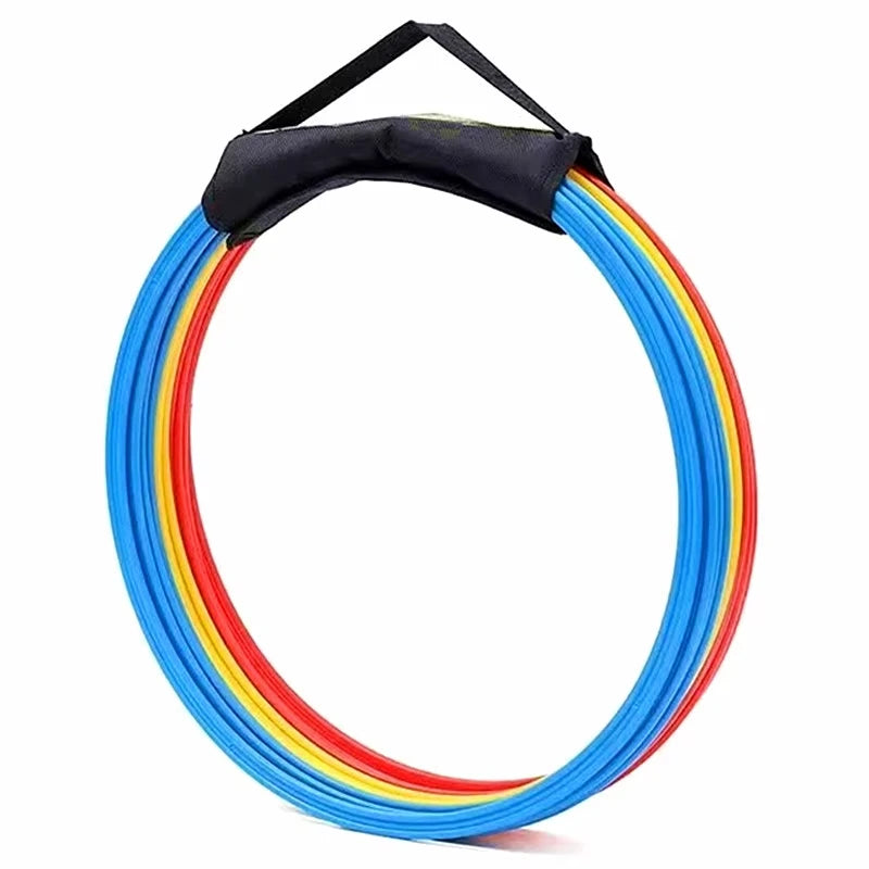 12pc Durable Agility Training Rings Portable Football Soccer Speed Circle Sports Speed Ring Jumping Hoop Training Equipment