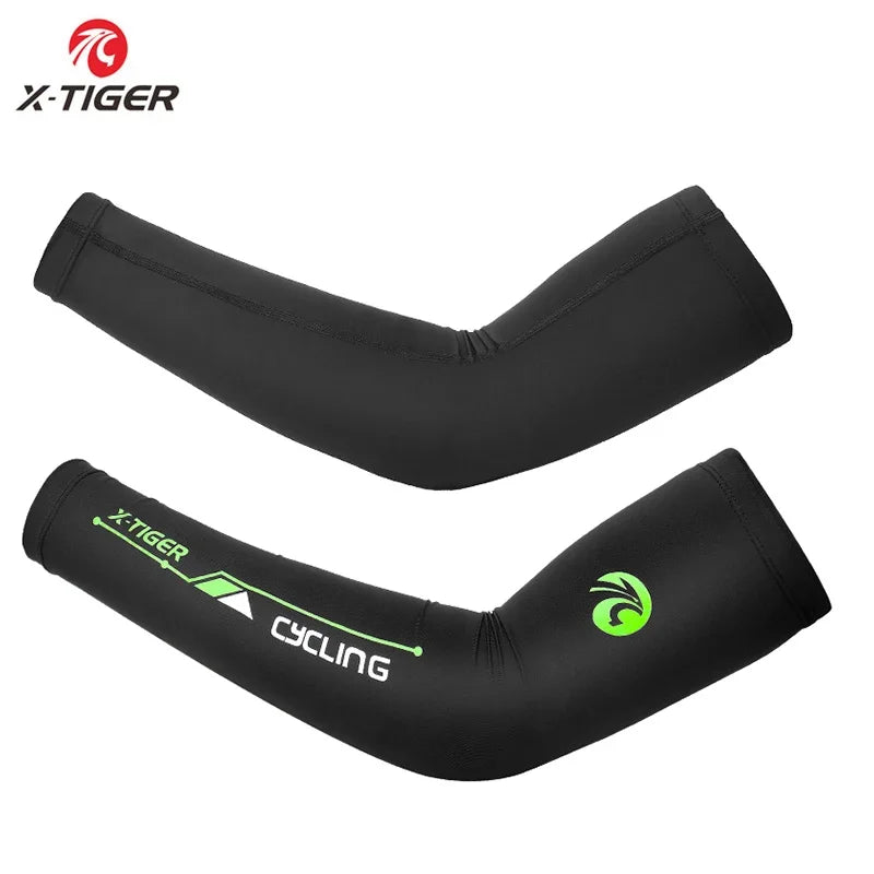 X-TIGER Arm Sleeve Breathable Quick Dry UV Protection Cycling Sport Ice Fabric Sunscreen Bands Elbow Pad Fitness Arm Sleeve