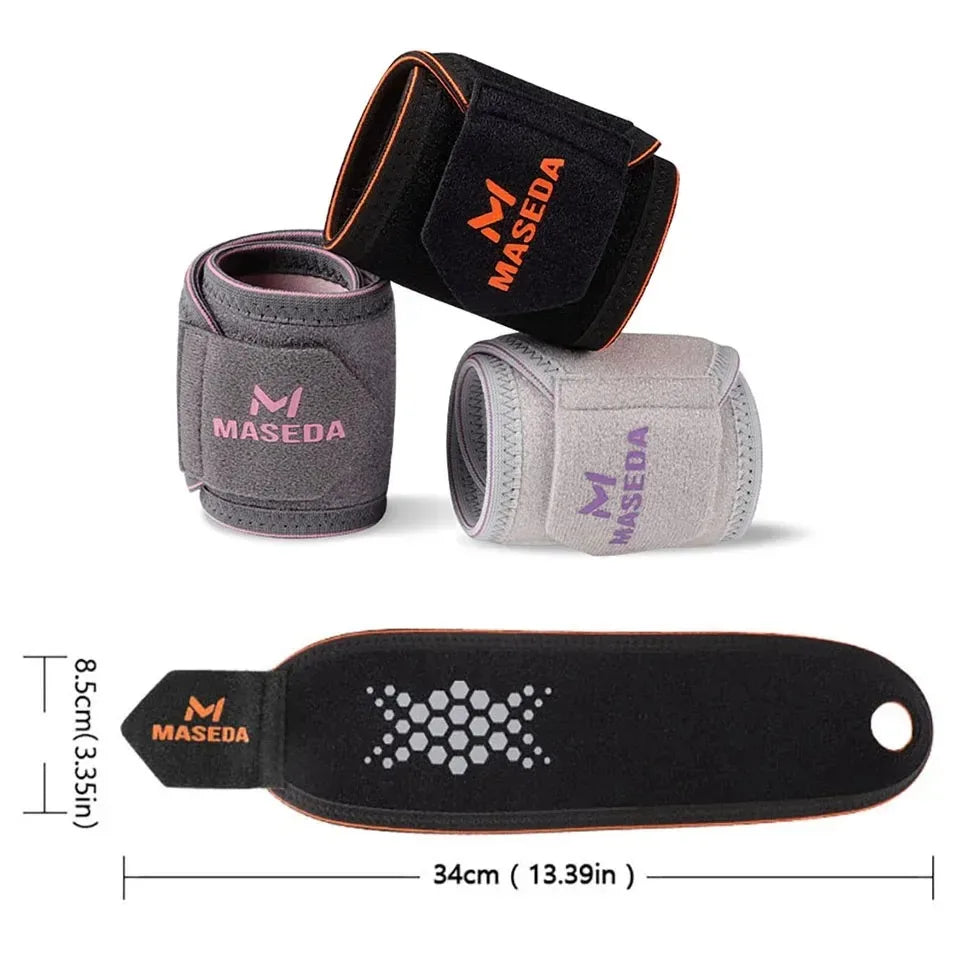 1pc Adjustable Wrist Strap Sports Wrist Support Brace Black Weightlifting Wristband For Men & Women Badminton Tennis Gym