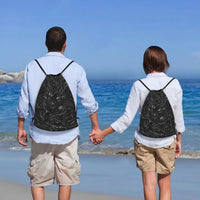 Custom Raven Rage Drawstring Backpack Sports Gym Bag for Women Men Halloween Witch Gothic Scary Crow Training Sackpack