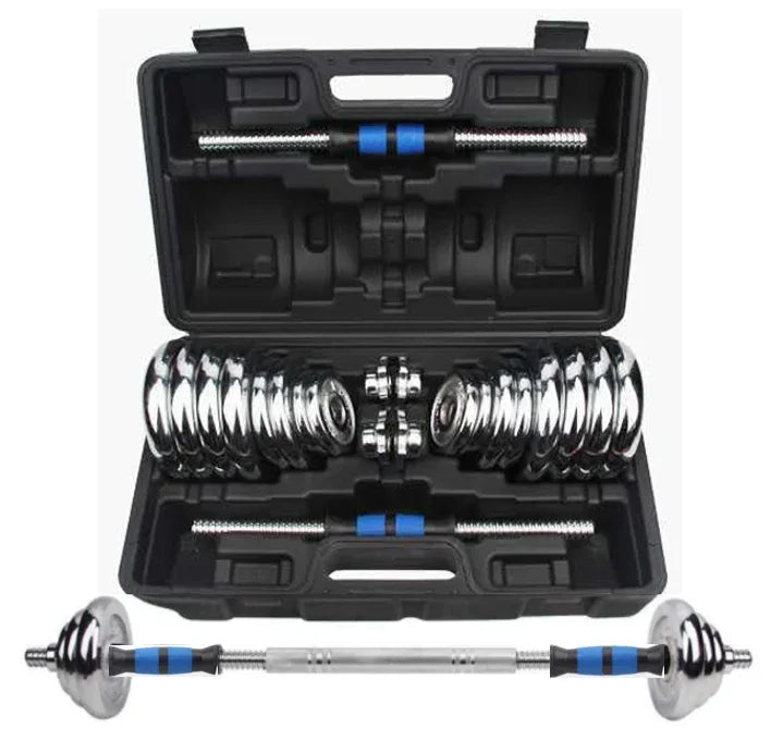 New Product Factory Produced Home Gym 20kg 30kg Electroplating Adjustable Dumbbell Suit