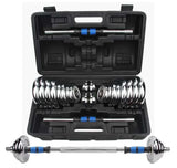 New Product Factory Produced Home Gym 20kg 30kg Electroplating Adjustable Dumbbell Suit