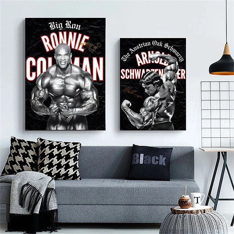 Famous Bodybuilding Fitness Athlete Election Champion Poster Prints Canvas Painting GYM Workout Wall Art Pictures for Home Decor