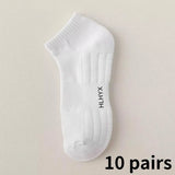 10pairs HLHYX Socks Men's Cotton Deodorant Winter Towel Bottom with Mid-tube White Stockings Thickened Sports Basketball Socks