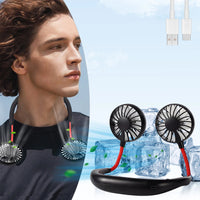 Neck Fan Rechargeable 1200mAh 3 Speeds Hands Free Wearable Fan Portable Personal Cooling Fan for Travel Outdoor Hot Sale