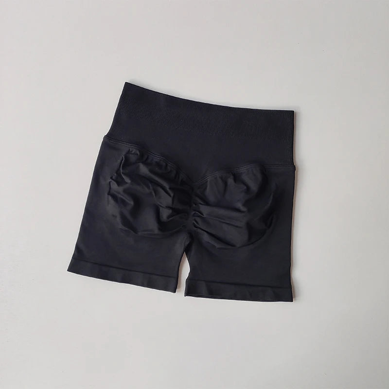Peach Buttock Lifting Three-point Shorts Summer High Waisted Yoga Shorts Fashionable and Sexy Running Fitness Pants Solid Color