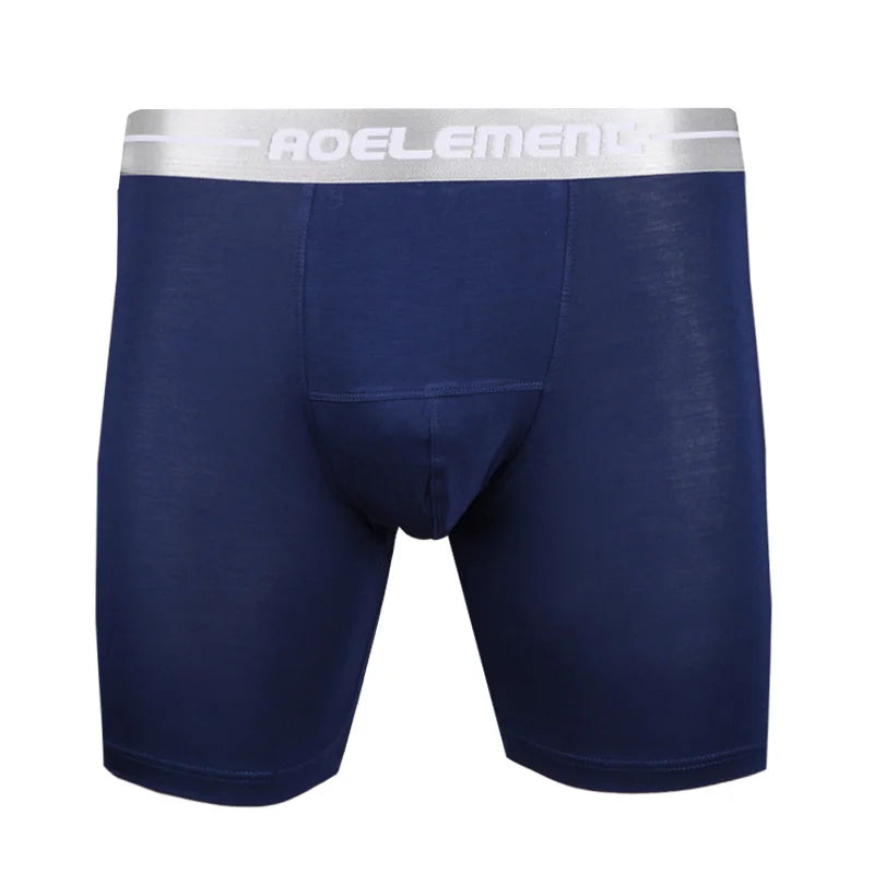 Modal men's sports underwear running tight plus long anti-wear leg plus size boxer shorts long leg fat pants plus boxers