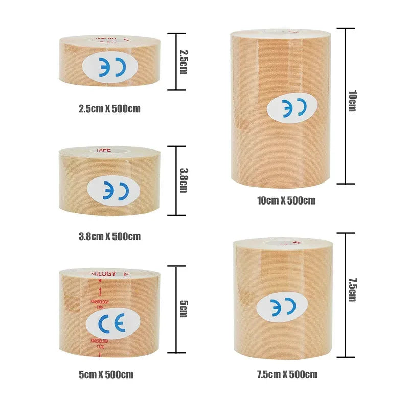 1/6/10Pcs Beige 5cm Elastic Kinesiology Tape Sports Muscle Tape Bandage Care Kinesiology First Aid Tape Muscle Injury Tape