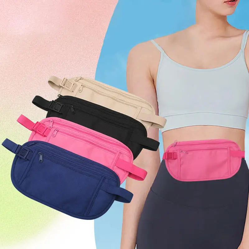 Travel Waist Pack For Men Women Security Money Belt Passport Holder Running Fanny Pack Hidden Wallet Chest Bag Phone Pouch NEW