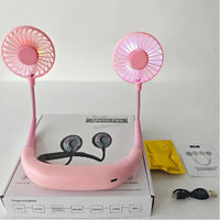 Hands Free Portable Neck Fan Rechargeable Mini USB Personal Fan Battery Operated with 3 Level Air Flow for Sports Travel Outdoor