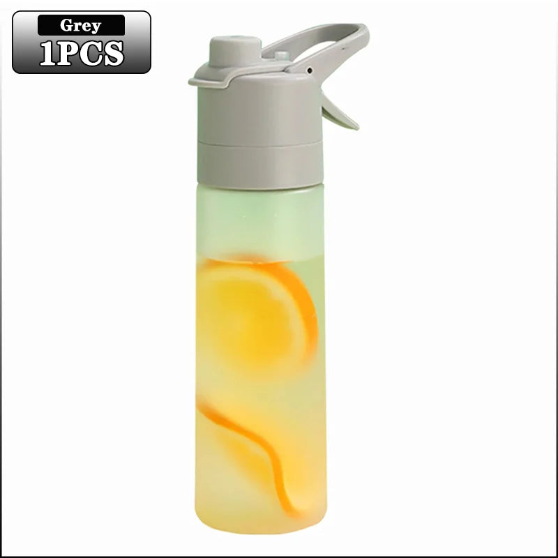 1-4PCS Large Capacity Spray Water Bottle with Straw Gradient Frosted Portable Outdoor Sports Travel Mist Sprayer Reusable Cup