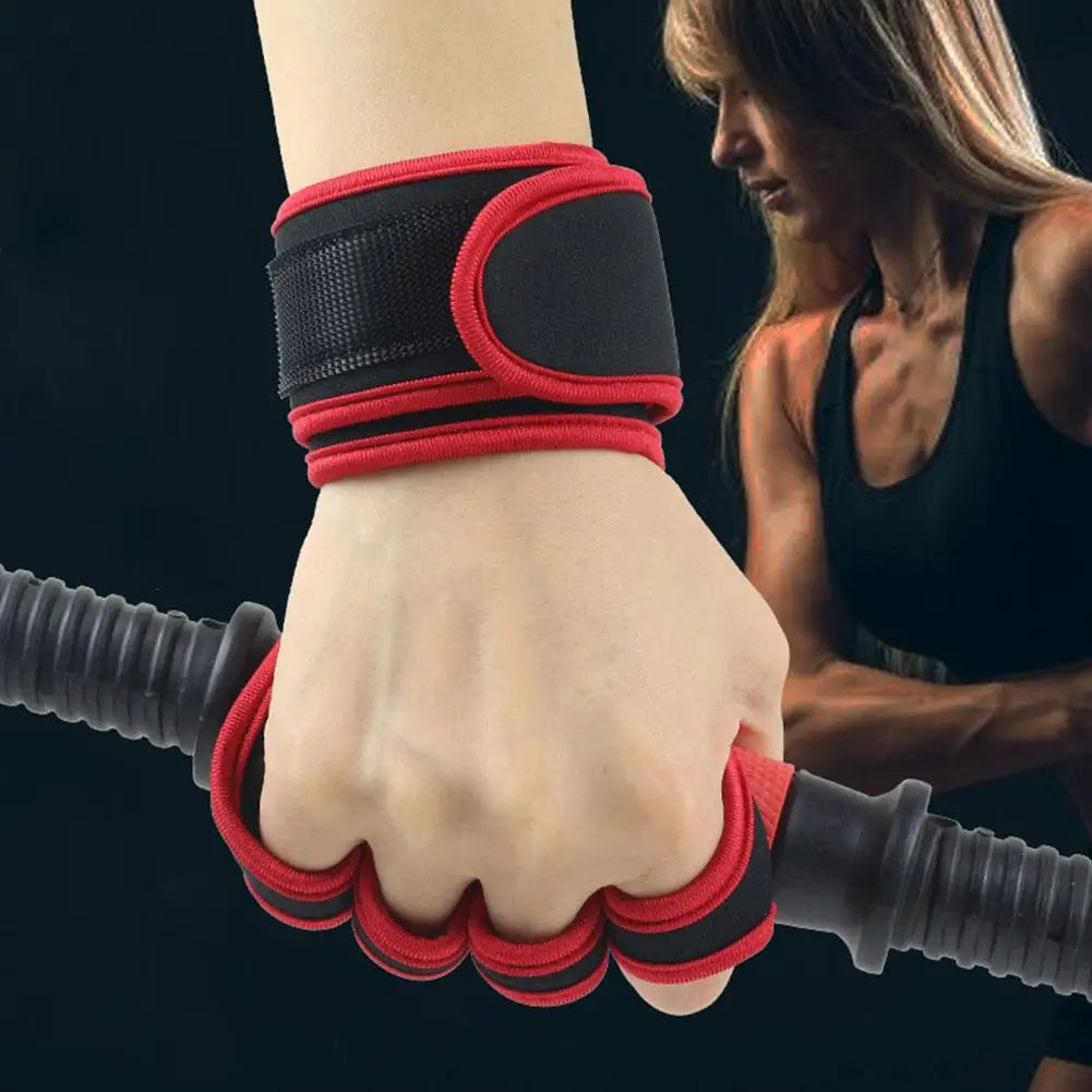 Half Finger Weight Training Gloves Men Women Fitness Wrist Palm Protector Gloves Training Dumbbells Anti-Callus Anti Slip Gloves