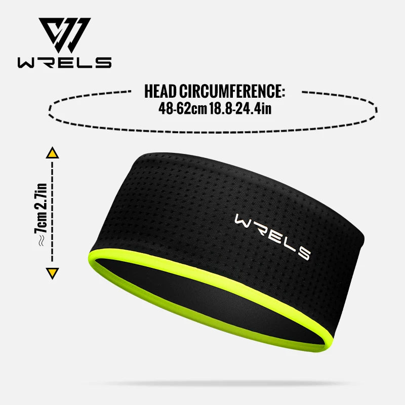 WRELS Sports Headband Sweatband Elastic Gym Fitness Running Basketball Yoga Breathable Quick-dry Absorbent  Widen Hairband
