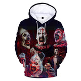 Terrifier Horror 3D Print Hoodies Men Women Fashion Hoodie Sweatshirts Pullovers Streetwear Tracksuits Male Tops Man Clothing