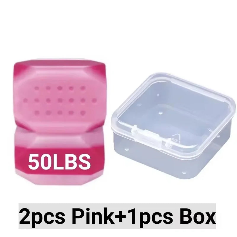2Pcs Jaw Trainer 40/50/60Lb Adjustable Bite Force Jaw Exerciser Double Chin Eliminator Facial Chew Tool Anti Stress Face Shaping