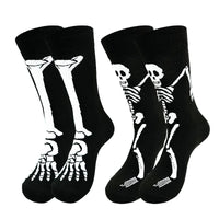 1 Pair Halloween Skeleton Ghost Claw Cartoon Print Casual Socks for Men and Women Mid-Calf Socks Autumn Winter Socks for Girls