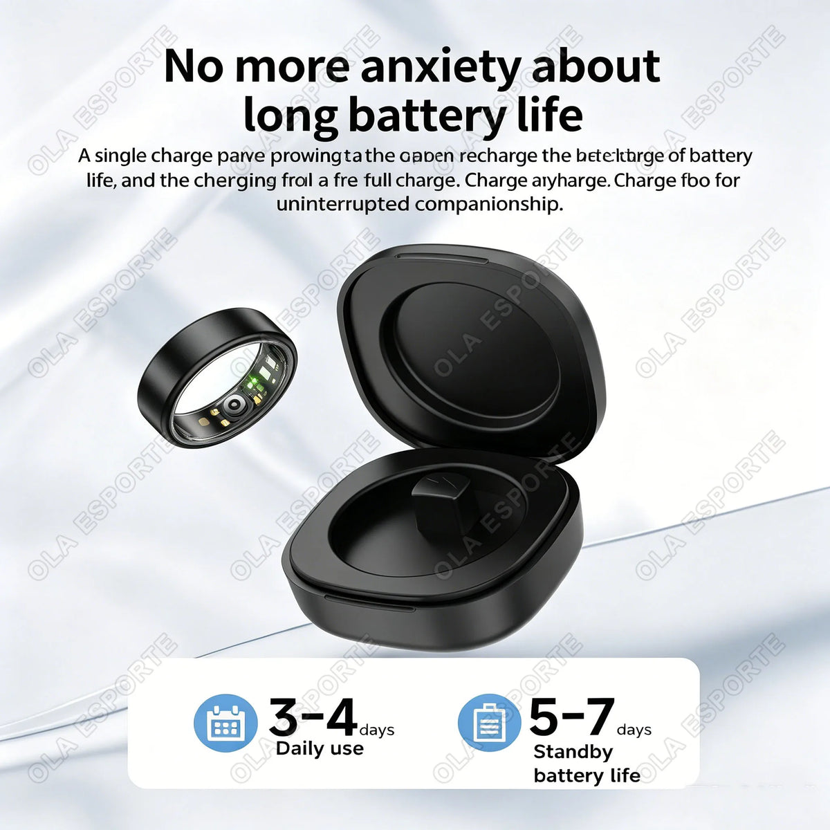 2026 Smart Ring Blood Pressure Heart Rate Sleep Monitoring Smartring IP68 & 5ATM Waterproof Multi-sport Mode Smartring Man Women