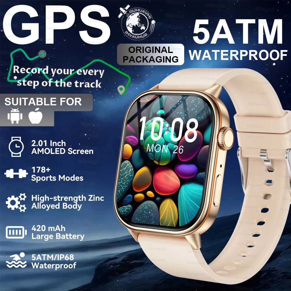2026New Military Dual-band GPS Smart Watch Compass IP68K Waterproof Bluetooth Call Heart rate Sports Smart Watch For IOS Andriod