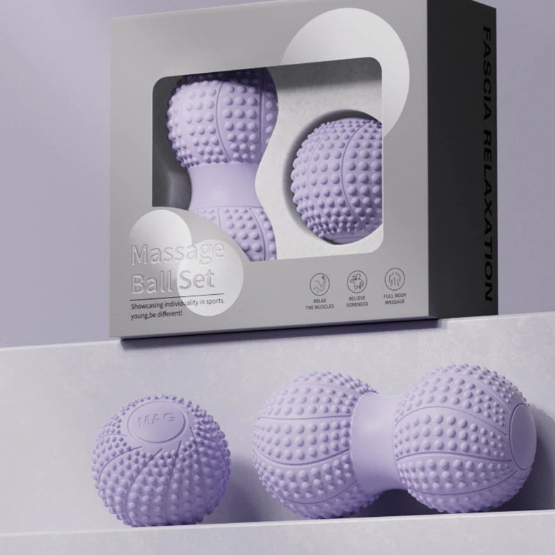 Portable TPE Massage Balls for Men Women Home Yoga Pilates Fitness Fascia Massage Ball Neck Back Foot Leg Massage Ball