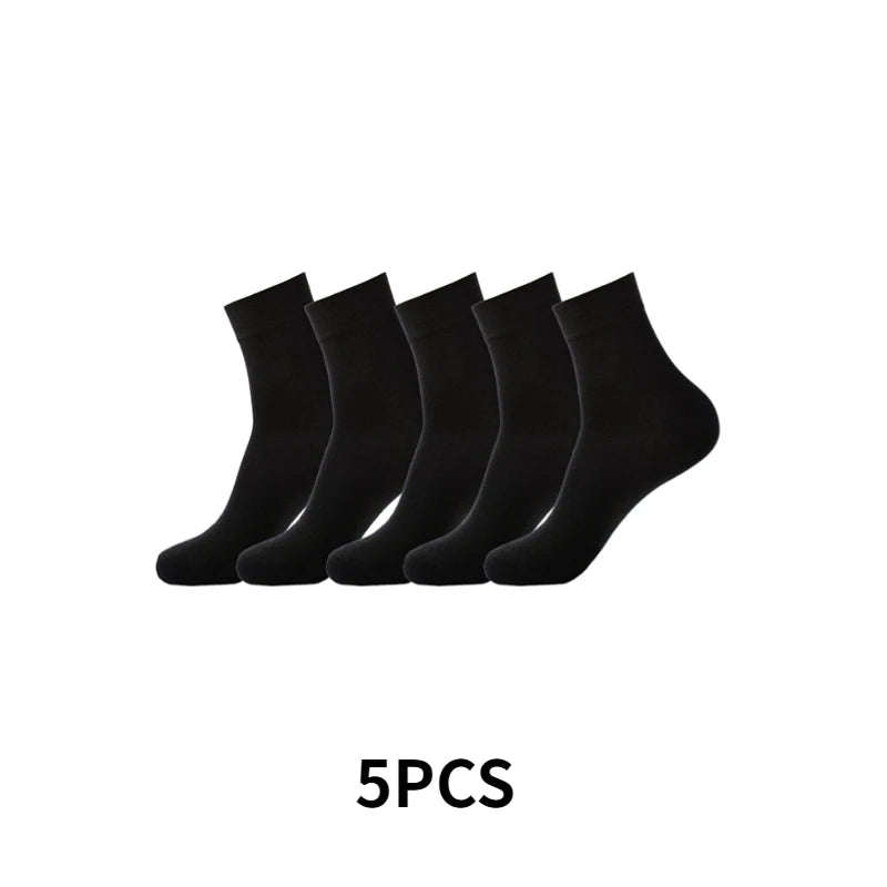 5/10 Pairs Men's Cotton Socks New Style Black Business Men Socks Soft Breathable Summer Winter for Male Socks Plus Size 38-45
