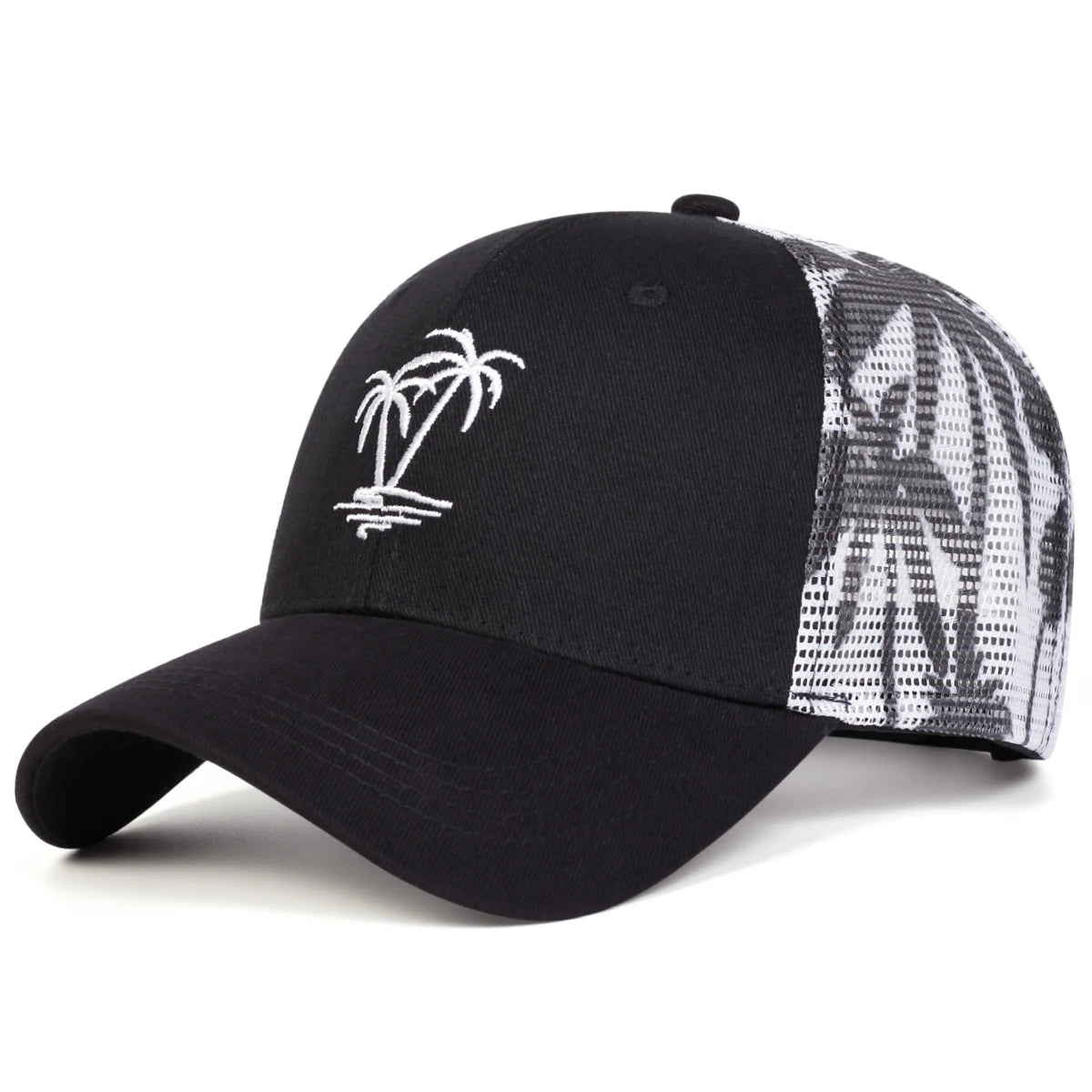 Unisex Coconut Tree Embroidery Baseball Net Caps Spring and Summer Outdoor Adjustable Casual Hats Sunscreen Hat Sports Cap