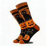 1 Pair of Personality Bat Mid Tube Men's Socks Skull Women's Socks Spider Tide Socks Bloody Hand Halloween Women's Socks