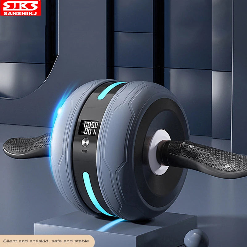 Intelligent Automatic Rebound Ab Roller, Abdominal Wheel for Camping, Silent Fitness, Abdominal Strengthening Wheel
