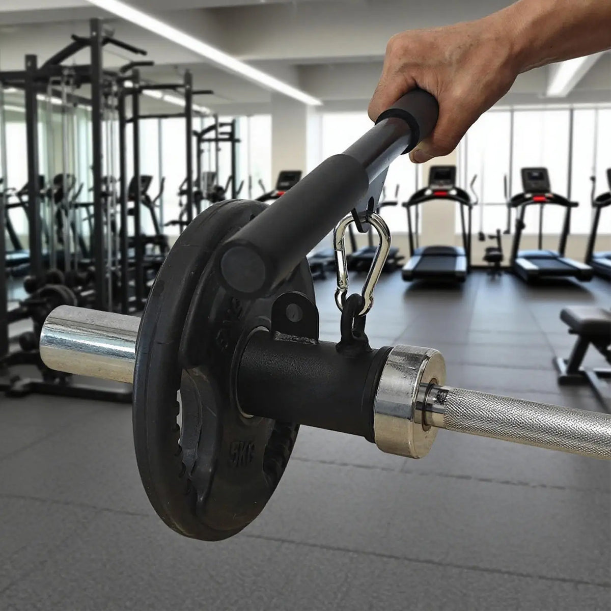 Fitness T Bar Barbell Sleeve Portable Landmine Bar Sleeve T Bar Rowing Hard Pull Sleeve Handle Puller Holder Fitness Equipment
