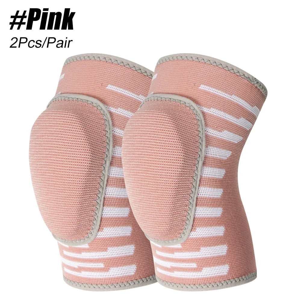 1Pair Protective Sponge Knee Pads for Volleyball, Soft Breathable Knee Support Knee Brace for Kids Sports Football Gym Skating