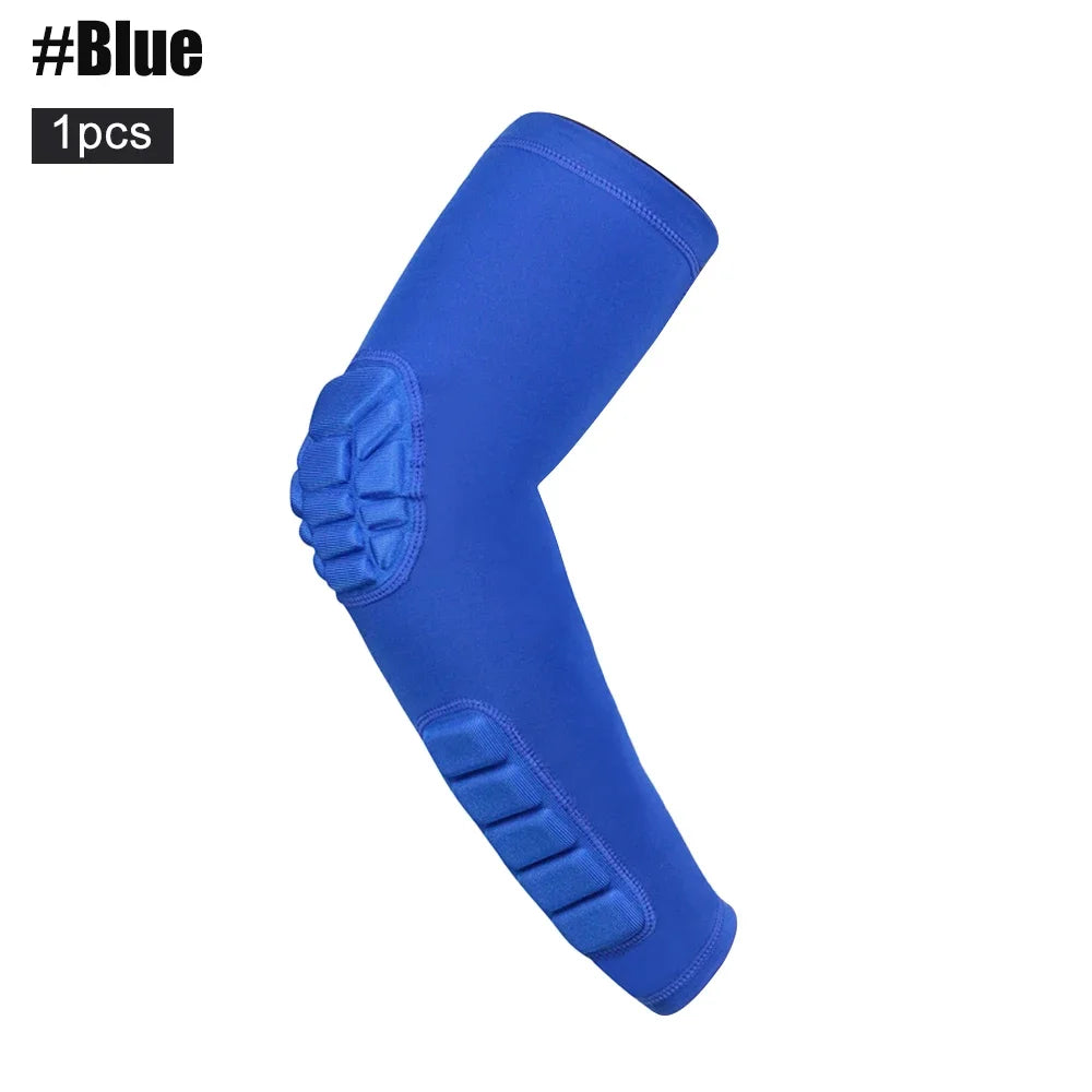 1Pcs Elbow Pads Compression Shooter Sleeves Men Women Arm Sleeve with Pad for Basketball Football Volleyball Cycling Running