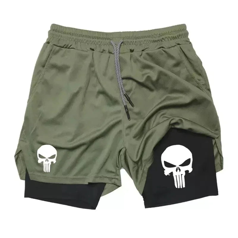 2-in-1 Men's Performance Shorts New Sports Quick Drying Shorts with Phone Pocket Comprehensive Summer Gym Fitness Running Shorts