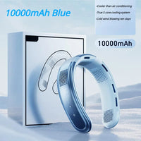 New Portable Neck Fan Rechargeable Mini Neck Cooler 3 Speeds Cooling Wind 10000mAh Electric Ventilador for Home Camping Outdoor