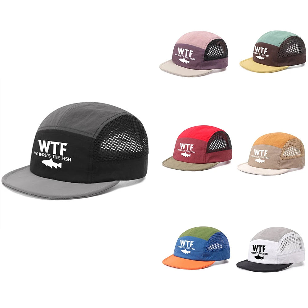 1Pcs Fun  Fishing Hat, Unisex Mesh Breathable Baseball Cap, Outdoor Casual Fashion Hat, Breathable Mesh Summer Hat