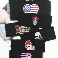 Unisex Punk Girl Skull Out Eyelets Wide Elastic Headband Halloween Rock Steampunk for Sport Women Men Headbands Hair Accessories