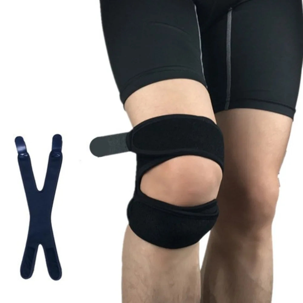 1PC Pressurized Knee Wrap Sleeve Support Bandage Pad Elastic Braces Knee Hole Kneepad Safety Basketball Tennis Cycling Knee Pads